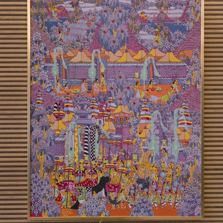 Les personnages et les couleurs d’un tableau balinais dans le duplex.